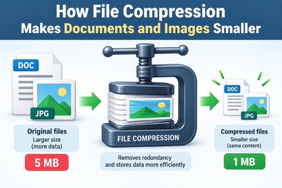 🗜️ How File Compression Makes Documents and Images Smaller