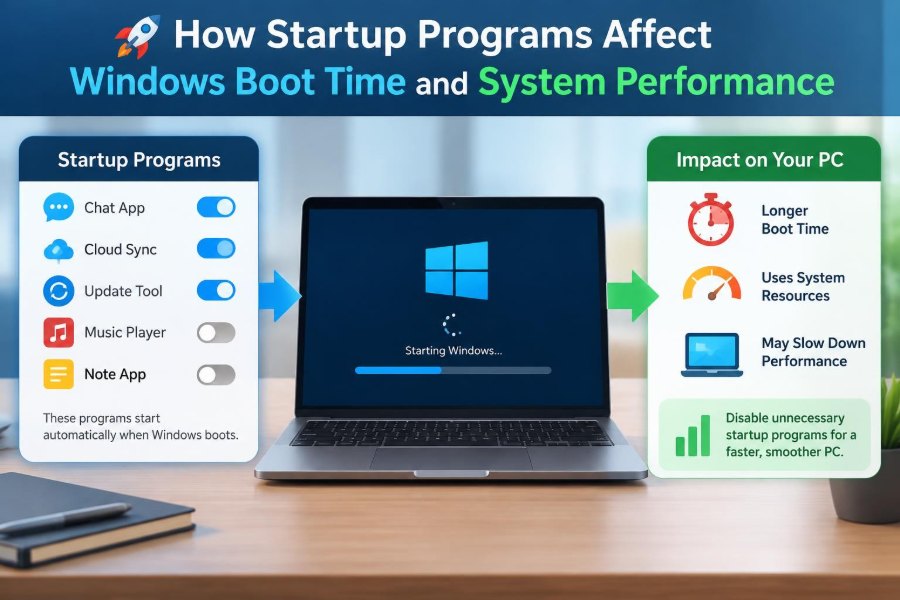 🚀 How Startup Programs Affect Windows Boot Time and System Performance