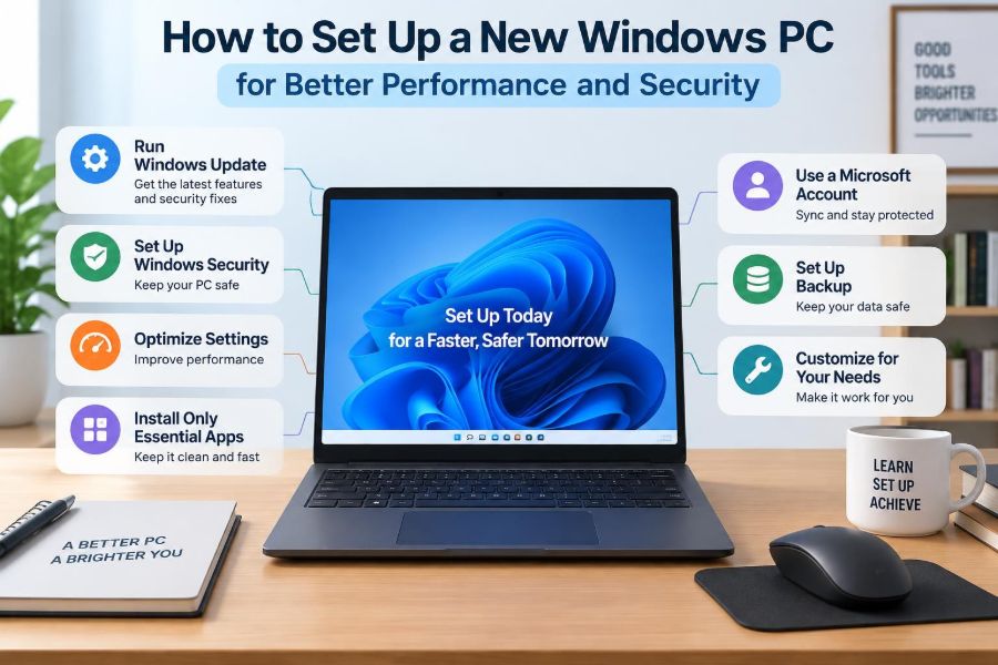 🖥️ How to Set Up a New Windows PC for Better Performance and Security