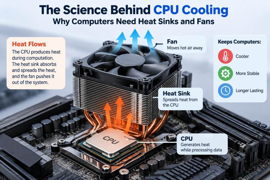 🖥️ The Science Behind CPU Cooling: Why Computers Need Heat Sinks and Fans