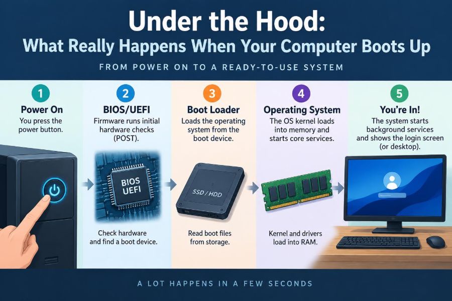 🖥️ Under the Hood: What Really Happens When Your Computer Boots Up