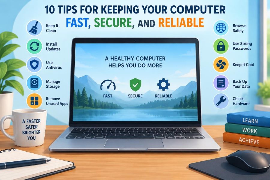 🖥️ 10 Tips for Keeping Your Computer Fast, Secure, and Reliable