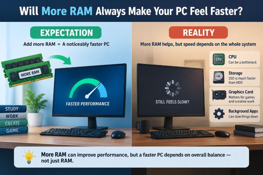 🖥️ Expectation vs Reality: Will More RAM Always Make Your PC Feel Faster?