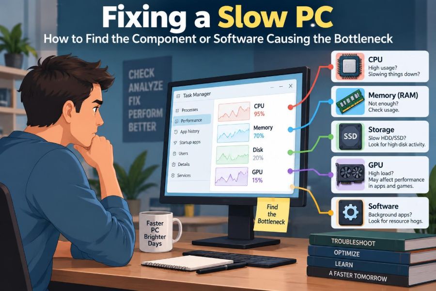 🖥️ Fixing a Slow PC: How to Find the Component or Software Causing the Bottleneck