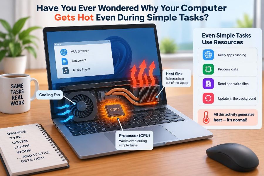 🖥️ Have You Ever Wondered Why Your Computer Gets Hot Even During Simple Tasks?
